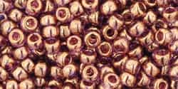 Toho 8/0 Round 8TO203 - Gold-Lustered Light Amethyst Seed Beads - 10 Grams