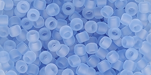 Toho 8/0 Round 8TOREPF5013F - Recycled Glass Round - Matte Transparent - Blue - 10 Grams