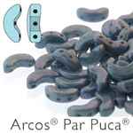 Arcos par Puca : ARC510-03000-14464 - Opauqe Blue Grey - 25 Beads