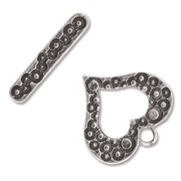 Ring Toggle & Bar Clasp - Antique Silver 19x20mm Ring  - 21mm Bar