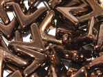 AVA-23980-14415 - Ava Bead 10 x 4 mm Jet Bronze - 10 Count