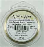 Artistic Wire Non Tarnish Brass 24ga Wire - 20 Yard Spool