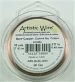 Artistic Wire Bare Copper 26ga Wire - 30 Yard Spool