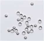 BCSPB3X1RR - Silver Plated Brass Bead Cap - 3x1mm - 25 count