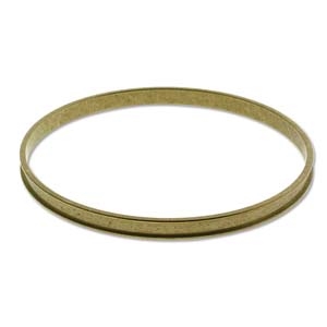 BR2457 - Raw Brass Bracelet Bangle - 3/16 Inch - ID 65mm