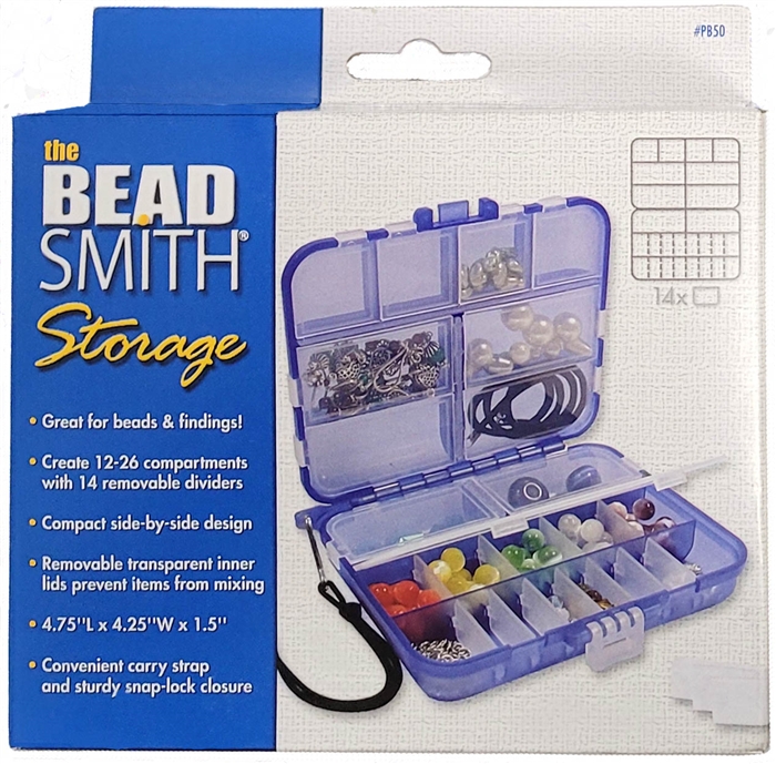 the BeadSmith Blue Mini Travel Box