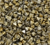 6mm Czech Glass Pyramid 2-Hole Beadstud - BST06-00030-26441 - Crystal Amber - 4 Beads