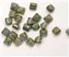 8mm Czech Glass Pyramid 2-Hole Beadstud - BST08-02010-65431 -  - 4 Beads