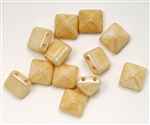 12mm Czech Glass Pyramid 2-Hole Beadstud - BST12-02010-14413 - Champagne - 1 Bead