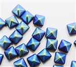 12mm Czech Glass Pyramid 2-Hole Beadstud - BST12-23980-14415-28701 -  - 1 Bead