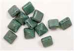 12mm Czech Glass Pyramid 2-Hole Beadstud - BST12-63120-15495 - Turquoise Lumi Pink - 1 Bead