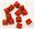 12mm Czech Glass Pyramid 2-Hole Beadstud - BST12-93400-15495 - Coral Lumi Pecan - 1 Bead