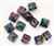 12mm Czech Glass Pyramid 2-Hole Beadstud - BST12-95100 - Magic Blueberry - 1 Bead