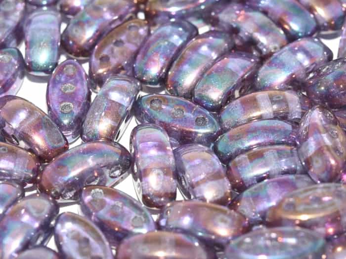 Czech Cali Beads : 3x8mm - CALI-00030-15781 - Crystal Iris - 25 Count