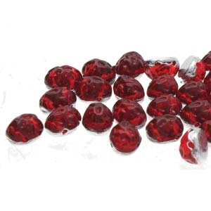 CCB8690080-29801 - Baroque 2-Hole Oval Cabochon 8x6mm - Backlit Rubysol - 12 Count