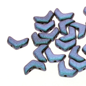 ChevronDuo : CHV10423980-94105 - Polychrome Blueberry - 30 Beads