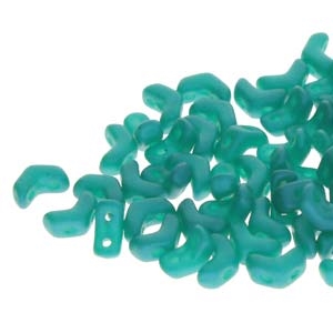 CHV6202010-24514 - Mini ChevronDuo Beads - 6x2mm -  Tropical Rainforest - 25 Count