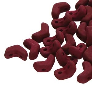 CHV6202010-29528 - Mini ChevronDuo Beads - 6x2mm -  Matte Velvet Maroon - 25 Count