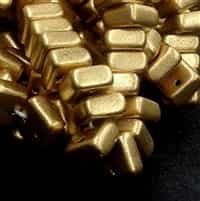 6mm Silky Gold Coat Chexx Beads - 4 Count