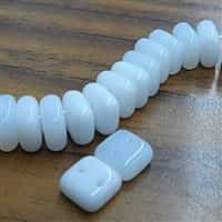 6mm White Chexx Beads - 4 count
