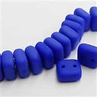 6mm Matte Royal Chexx Beads - 4 count