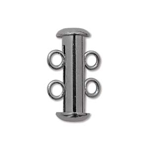 Black Oxide Multi Strand 16mm 2 Strand Slide Clasp - 1 Clasp