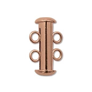 Copper Plated Multi Strand 16mm 2 Strand Slide Clasp - 1 Clasp