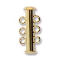 [ CLSP5 ] Gold Plated Magnetic Multi Strand 22mm 3-Strand Slide Clasp
