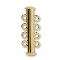 Gold Plated Magnetic Multi Strand 26mm 4 Strand Slide Clasp