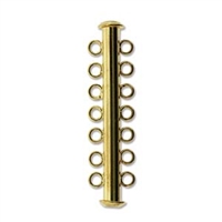 Gold Plated Multi Strand 31mm 7-Strand Slide 1 Clasp