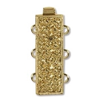 Elegant Elements 3 Strand 10x19mm Rectangular Gold Plated Clasp