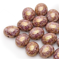 CNDOV101202010-15696 - PRECIOSA Candy Oval 10mm x 12mm Beads - Senegal Purple - 10 pcs