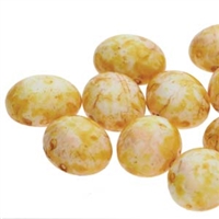 CNDOV101202010-86800 - PRECIOSA Candy Oval 10mm x 12mm Beads - White Travertine - 10 pcs