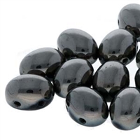 CNDOV101223980-27401 - PRECIOSA Candy Oval 10mm x 12mm Beads - Jet Chrome - 10 pcs