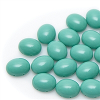 CNDOV101263130 - PRECIOSA Candy Oval 10mm x 12mm Beads - Turquoise Green - 10 pcs