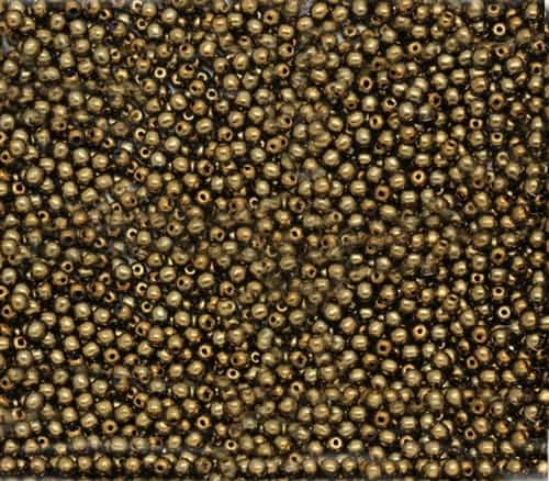 Pearl Coat Round 2mm : CP2-10270 - Pearl - Brass - 25 pcs