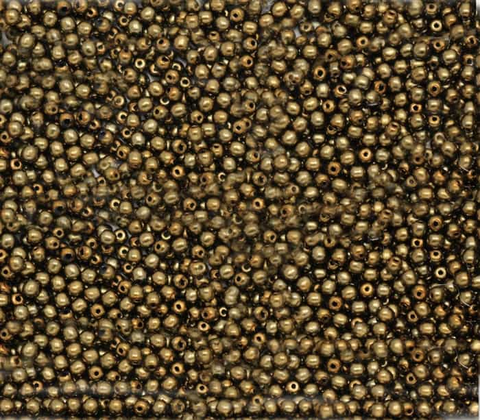 Pearl Coat Round 2mm : CP2-10270 - Pearl - Brass - 25 pcs