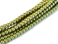 Pearl Shell Round 2mm : CP2-30009 - Moss - 25 pcs