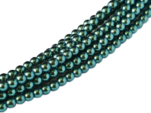 Pearl Shell Round 2mm : CP2-30010 - Dark Teal - 25 pcs