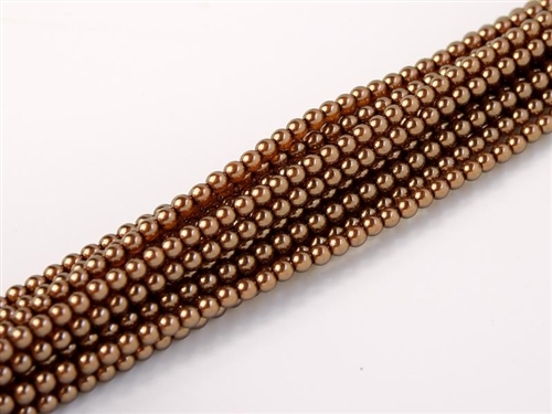 Pearl Coat Round 2mm : CP2-63192 - Pearl - Crystal Brown - 25 pcs