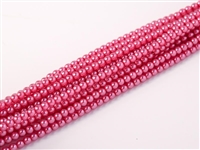 Pearl Coat Round 2mm : CP2-63282 - Pearl - Crystal Strawberry - 25 pcs