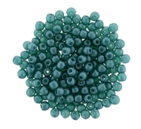 Pearl Coat Round 2mm : CP2-M25027 - Pearl - Matte - Teal - 25 pcs