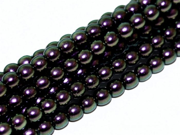 Pearl Coat Round 3mm : CP3-19014 - Pearl - Polynesian Jet Current - 50 pcs