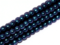 Pearl Coat Round 3mm : CP3-19074 - Pearl - Polynesian Jet Indigo Orchid - 50 pcs