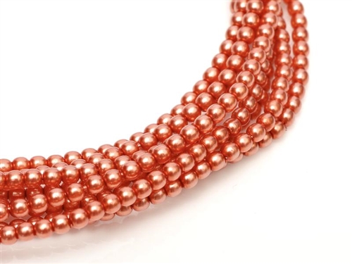 Pearl Coat Round 3mm : CP3-24244 - Pearl - Salmon - 50 pcs