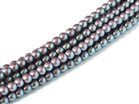 Pearl Shell Round 3mm : CP3-30006 - Pearl - Plum - 50 pcs