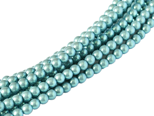 Pearl Coat Round 3mm : CP3-30007 - Pearl Shell Silver Blue - 50 pieces