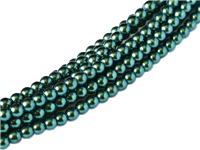 Pearl Coat Round 3mm : CP3-30010 - Pearl Shell Dark Teal - 50 pieces