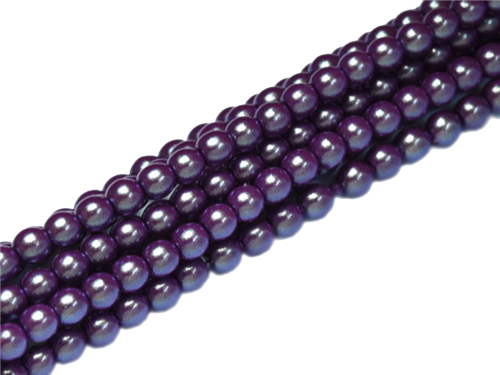 Pearl Coat Round 3mm : CP3-30016 - Pearl Shell Grape Satin - 50 pieces