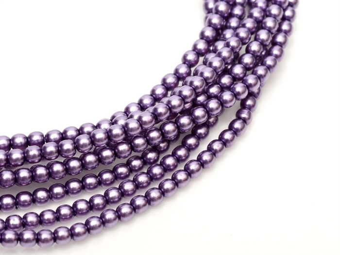 Pearl Coat Round 4mm : CP4-24769 - Deep Lilac - 50 pieces